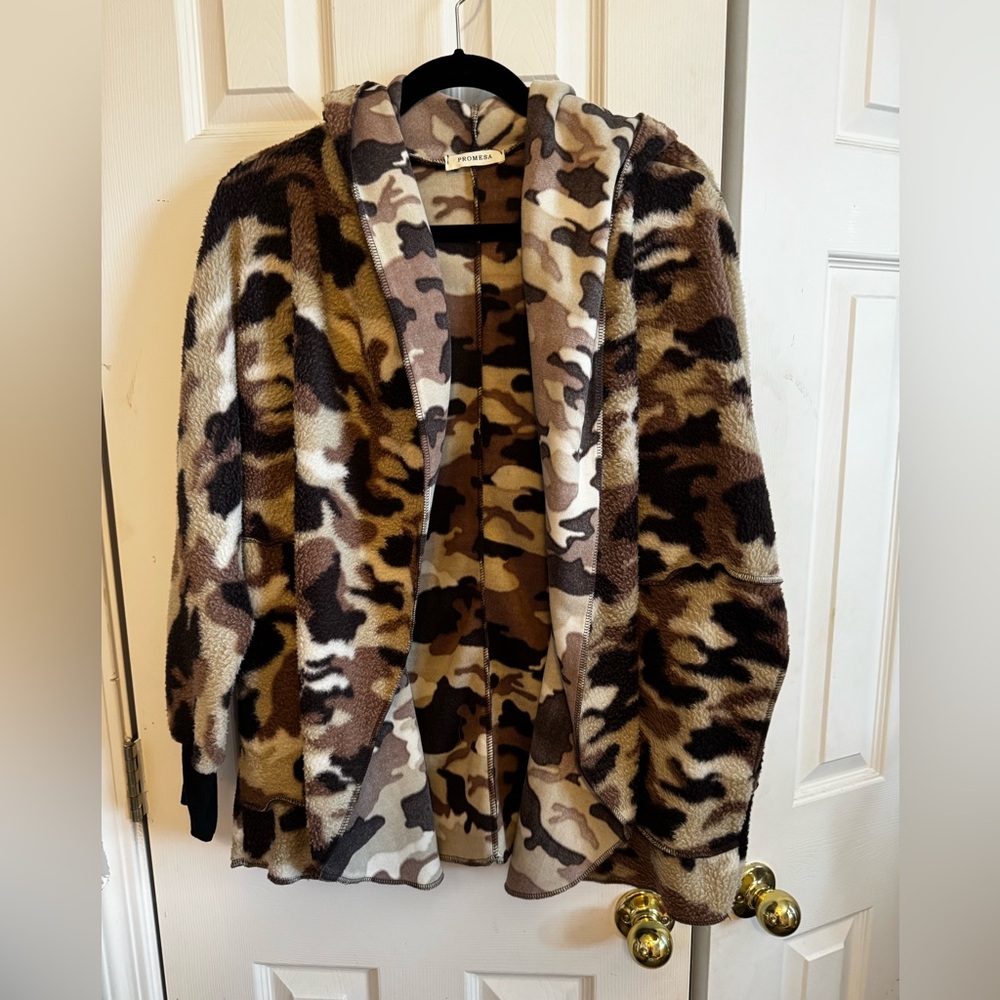 Promesa Brown and Tan Teddy light weight Jacket